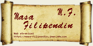 Maša Filipendin vizit kartica